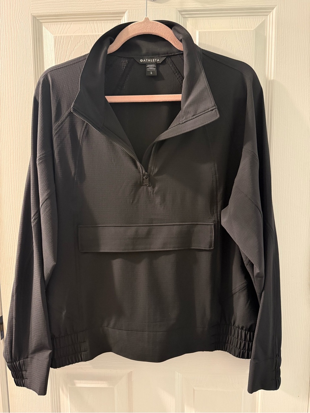 Athleta Black Quarter-Zip Athletic Pullover